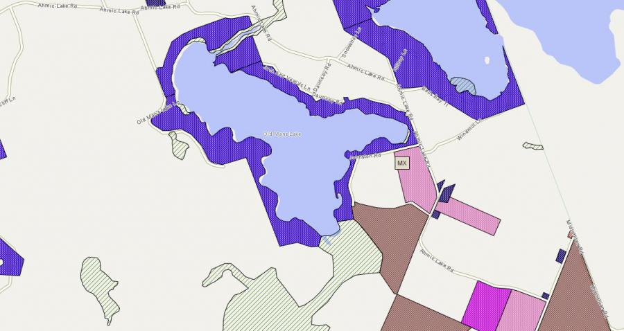 Zoning Map of Old Mans Lake in Municipality of Magnetawan and the District of Parry Sound